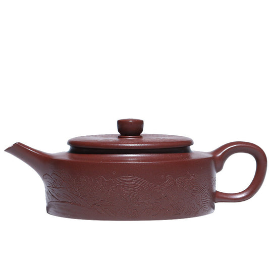Ming-Style Yixing Zisha Teapot – Purple Clay (190ml)