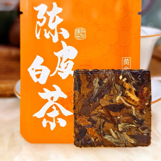 2015年陈年福鼎寿眉白茶配2013年陈橘皮