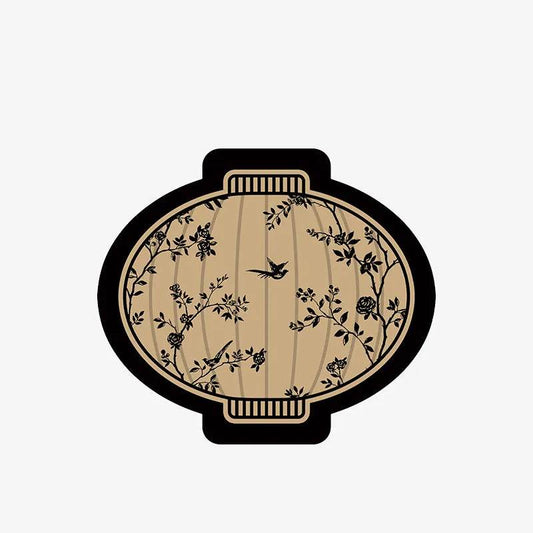 Chinoiserie Floral & Moonlit Branch Round Coaster | Absorbent Non-Slip