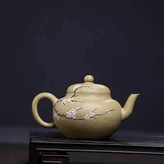 Hongshan Green Literati Yixing Teapot · Fully Handmade · 150ml