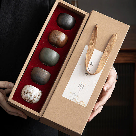 Wabi-Sabi Gongfu-Teetasse (Set mit 5)