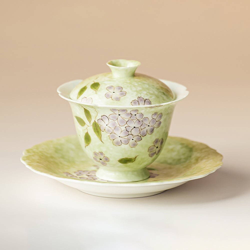 釉下彩 紫陽花 磁器 蓋碗 – Jiangnan Sourcing