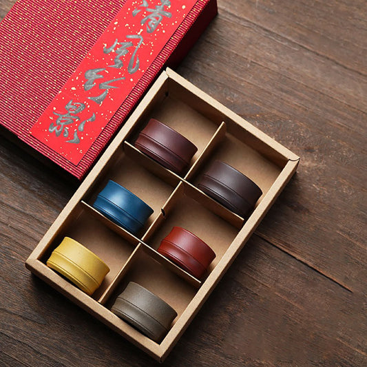 Purple Clay Bamboo Gongfu Tea Cup Set