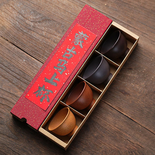 Purple Clay Goblet Gongfu Tea Cup Set