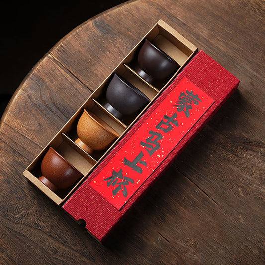 Purple Clay Goblet Gongfu Tea Cup Set