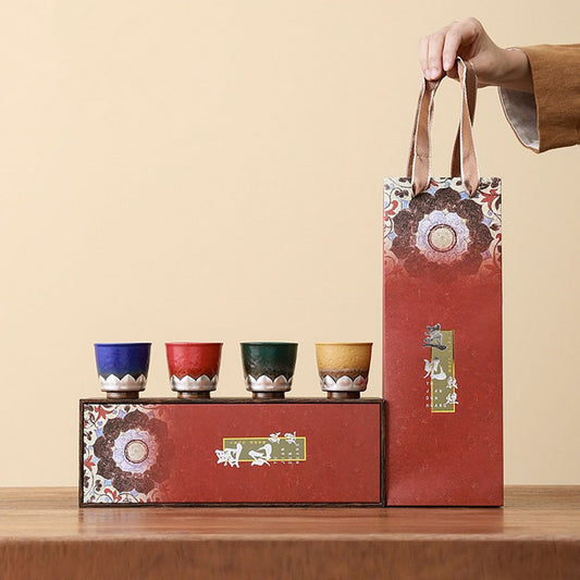 Dunhuang Lotus Vier Jahreszeiten Gongfu-Teetassenset