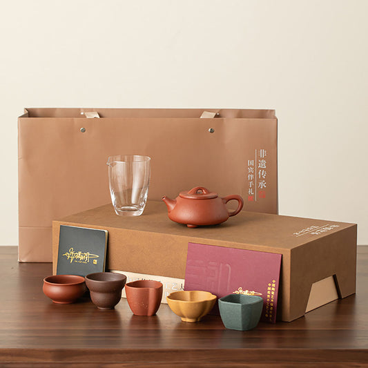 宜興紫砂五福茶器セット