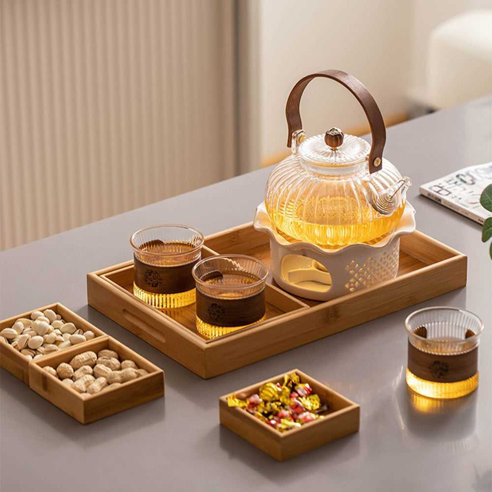 Teeservice aus Glas im Chrysanthemenstil – Jiangnan Sourcing