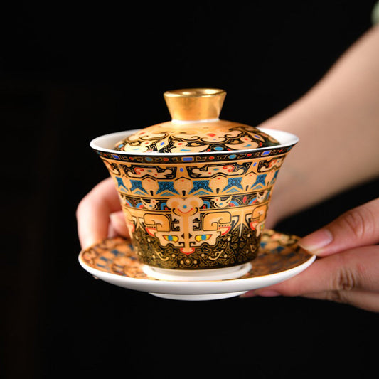 Thangka Enamel Porcelain Gaiwan