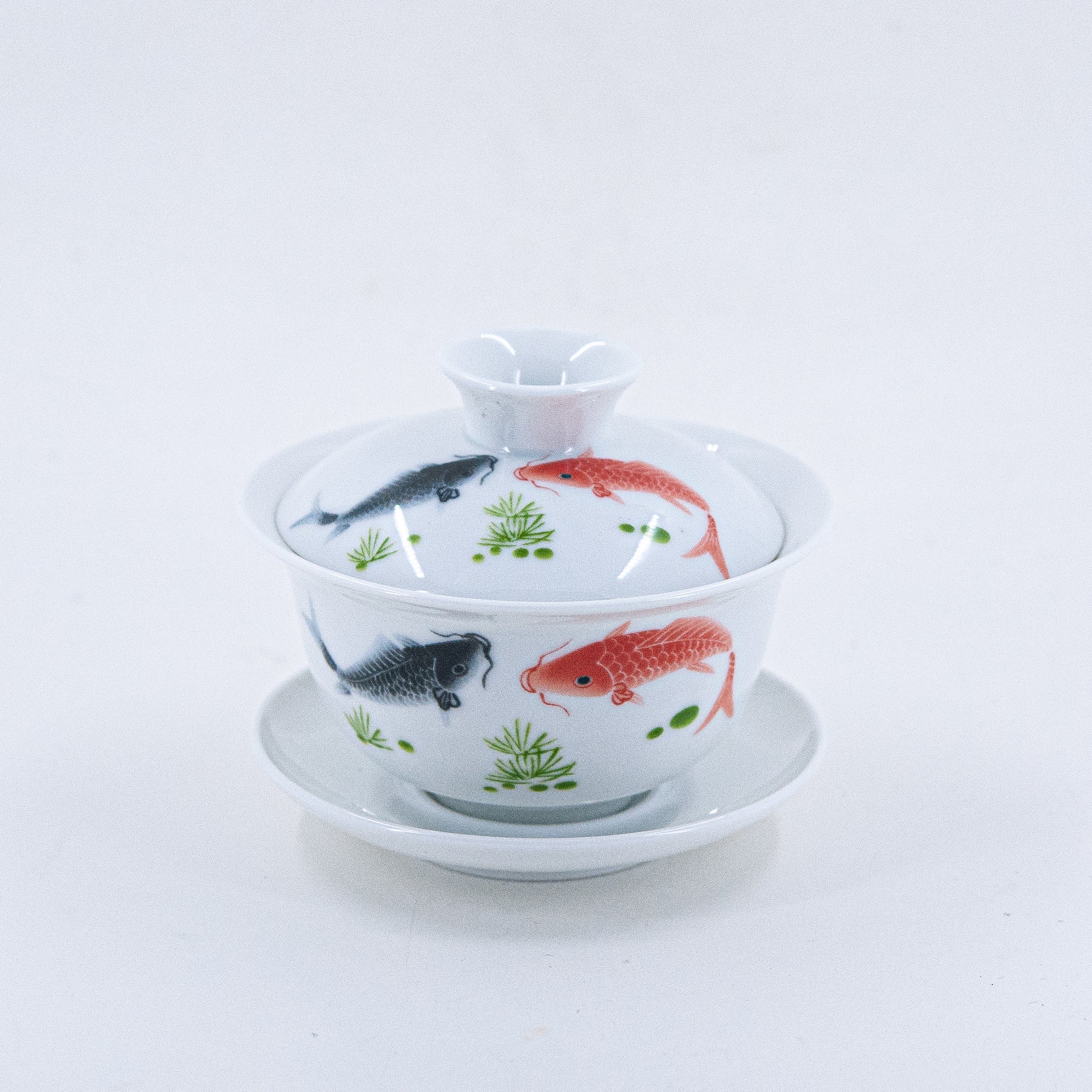 磁器 幸せの魚柄 蓋碗 #4 – Jiangnan Sourcing