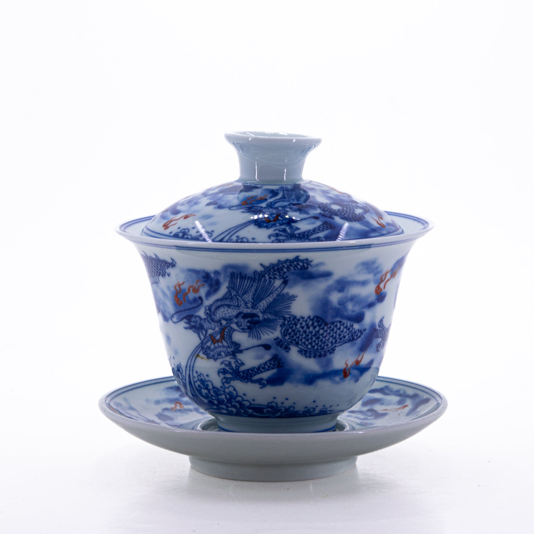 蓋物■中国 青磁 染付 唐子 大清滋正年製 印判 蓋茶碗 漆器台付 時代物 骨董 染付赤絵磁器 龍柄 蓋碗 #4a – Jiangnan Sourcing