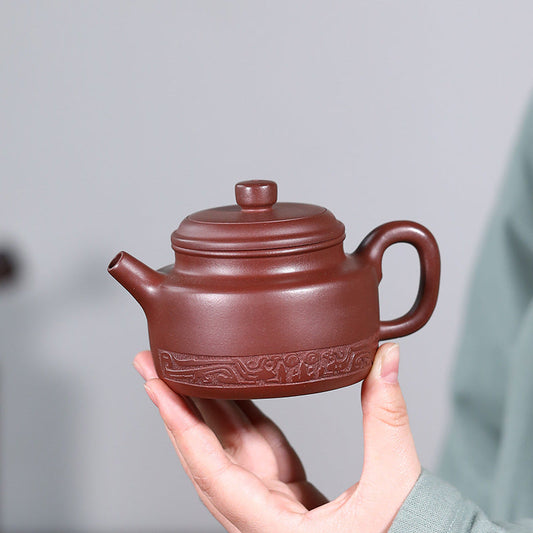 Totem De Zhong · Dragon’s Blood Sand Yixing Teapot (Handmade, 190ml)