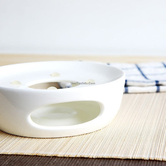 白瓷蜡烛茶壶保温器