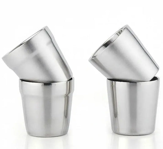 (Set of Four) Double Wall Stainless Steel Cup