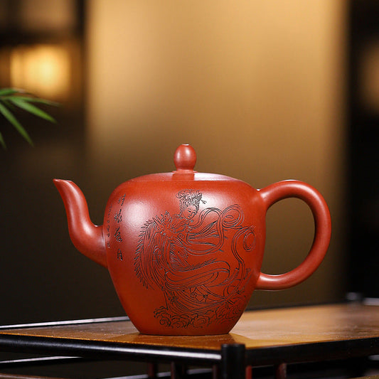 Beauty-Shoulder Dahongpao Zisha Teapot – Handmade Yixing Teapot