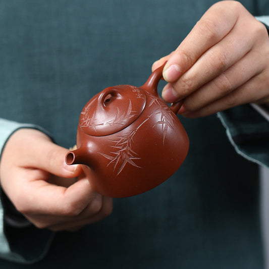 Red-Skin Dragon Qin Quan Yixing Teapot — Handmade by Fan Qinjun (180ml)