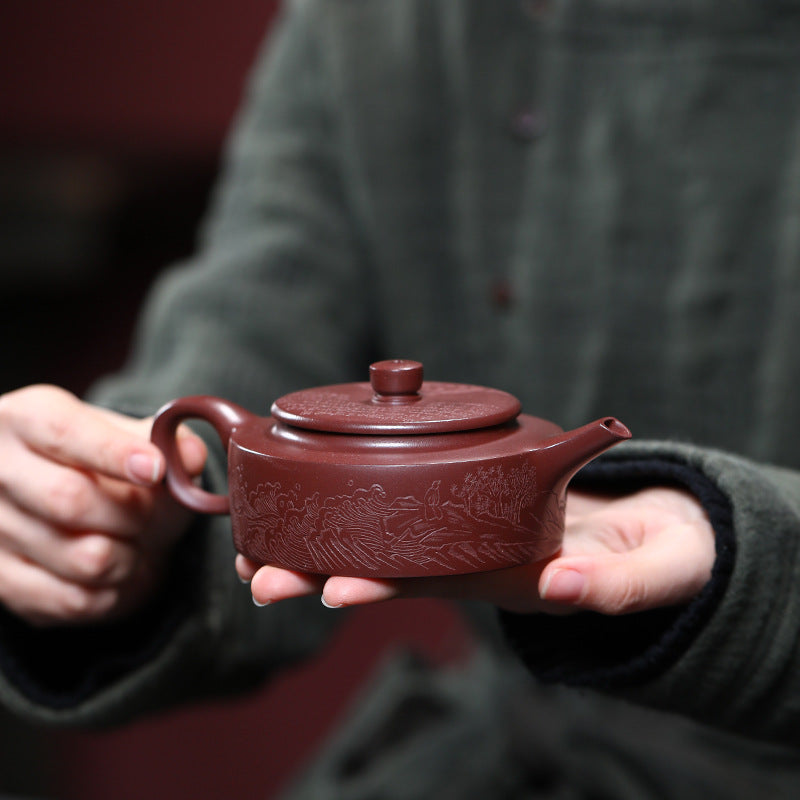 明式宜興紫砂急須 | 范勤君手作り | 190ml 紫砂壺 – Jiangnan Sourcing
