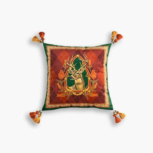 Christmas Limited Series Red Festive Reindeer Design Sofa Pillow