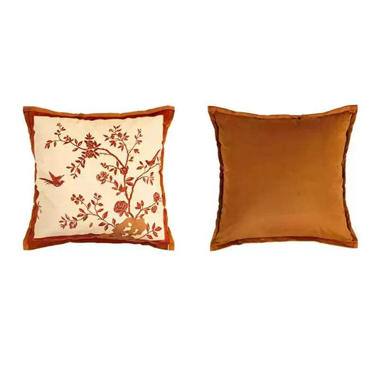 Chinoiserie Red Festive Chinese Style Throw Pillow