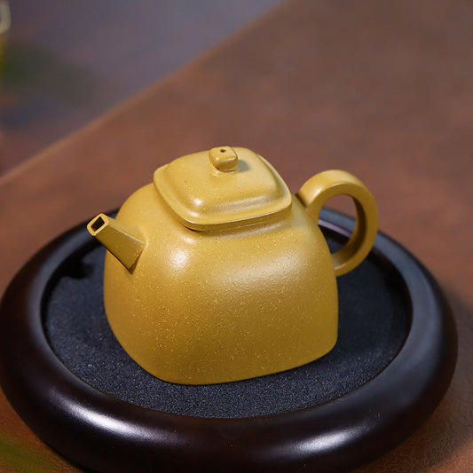 Yixing Golden Duan Clay Teapot – Sifang Tanran (四方坦然)