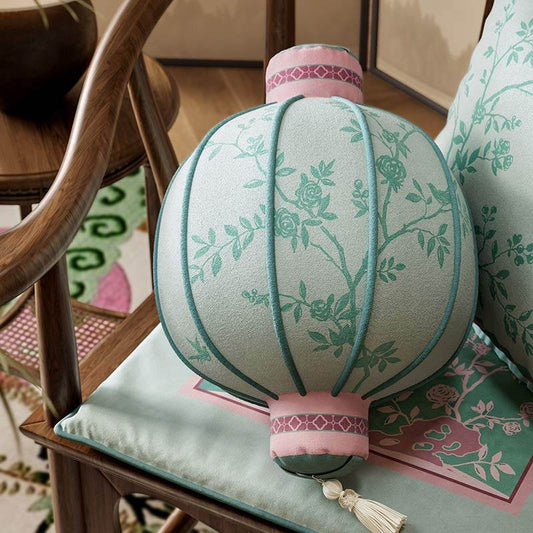 Chinoiserie Premium Color Living Room Lantern Pillow