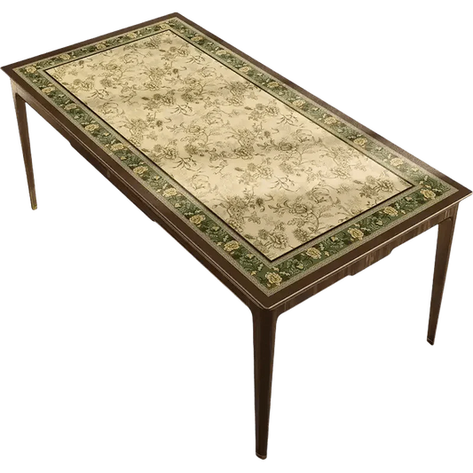 Chinoiserie Retro Floral & Bird Leather Table Mat – Waterproof Oil Proof Heat Resistant Placemat