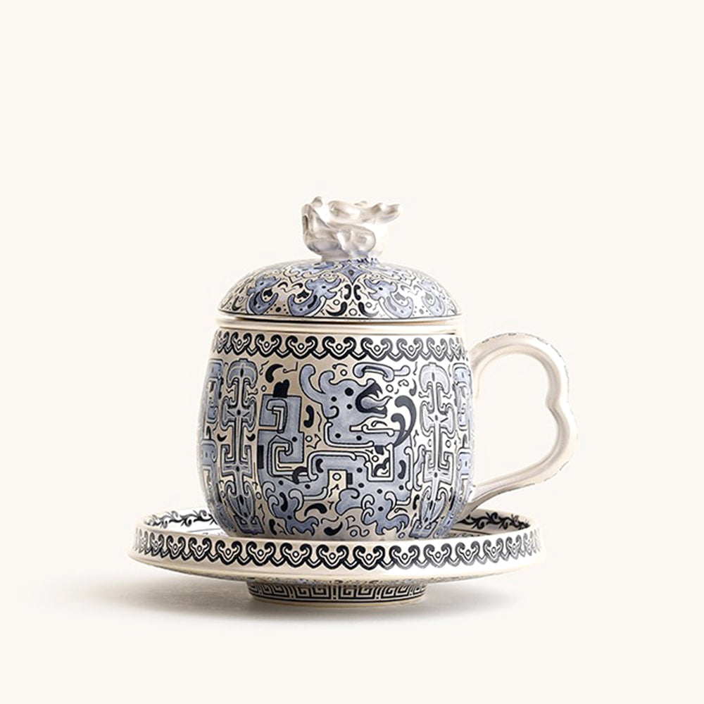 中国饕餮纯银茶杯– Jiangnan Sourcing