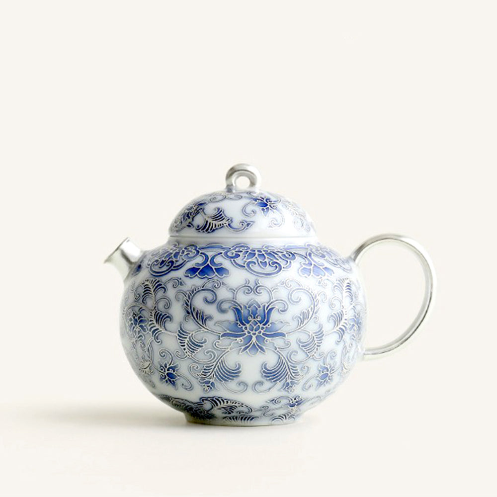 中国銀鍍金青白磁ティーポット – Jiangnan Sourcing