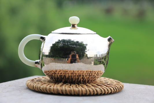 Pure Silver 999 "Jade Handle" Teapot * 125ml