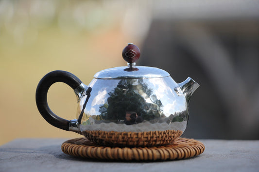 Pure Silver 999 "Persimmon Xi Shi" Teapot * 100ml