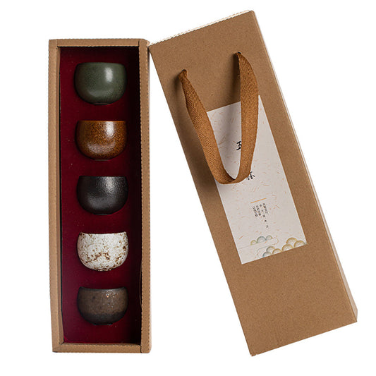Wabi-Sabi Gongfu-Teetasse (Set mit 5)