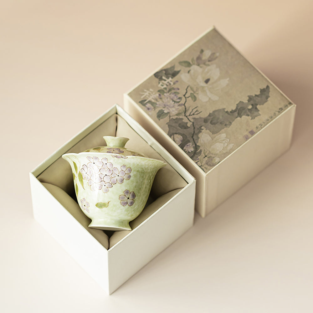 釉下彩 紫陽花 磁器 蓋碗 – Jiangnan Sourcing
