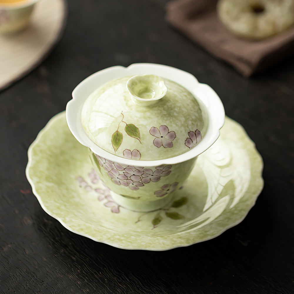 釉下彩 紫陽花 磁器 蓋碗 – Jiangnan Sourcing