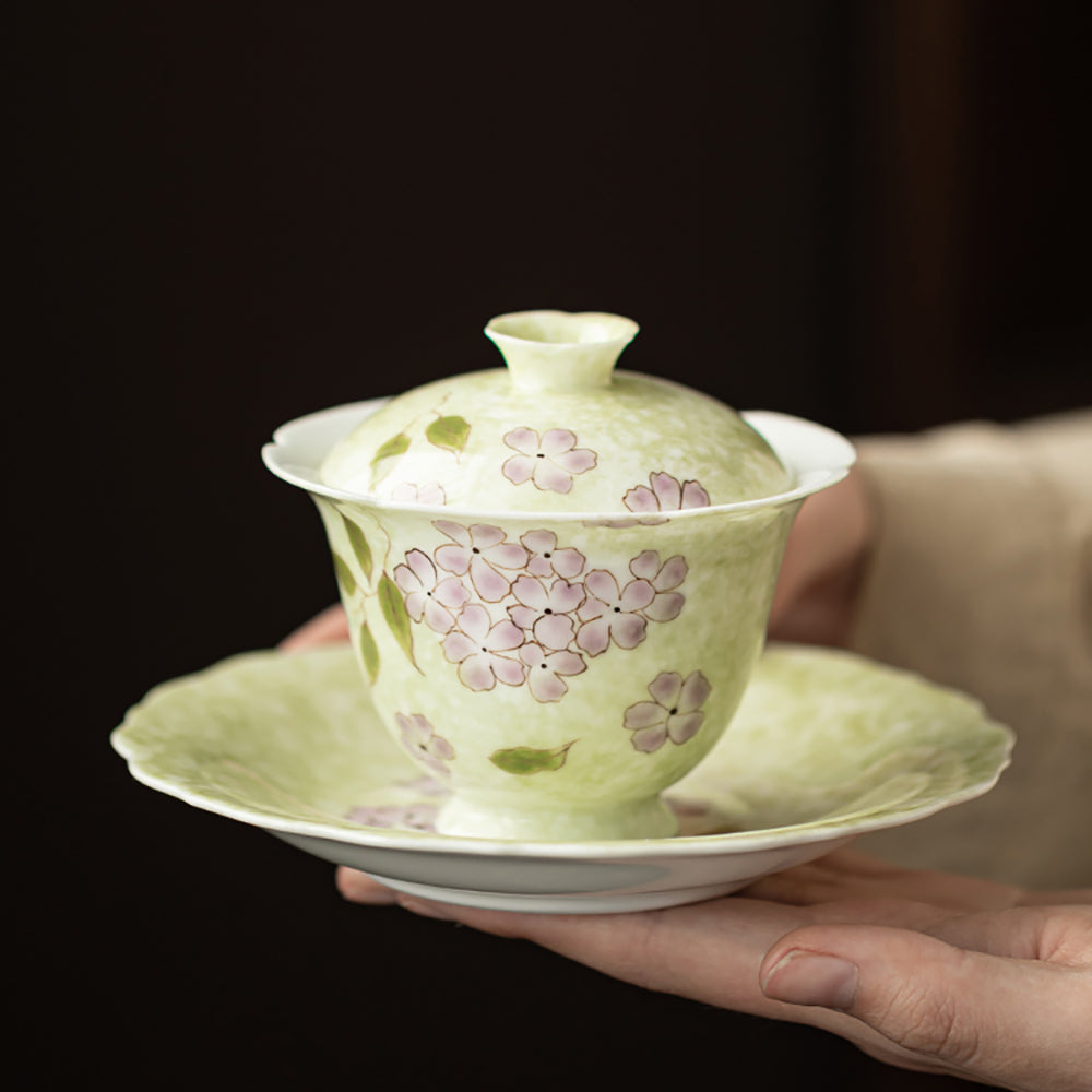 釉下彩 紫陽花 磁器 蓋碗 – Jiangnan Sourcing