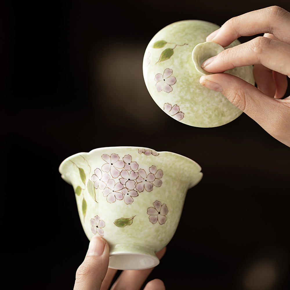 釉下彩 紫陽花 磁器 蓋碗 – Jiangnan Sourcing