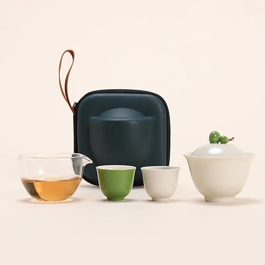 Ensemble de thé de voyage Gaiwan en gourde