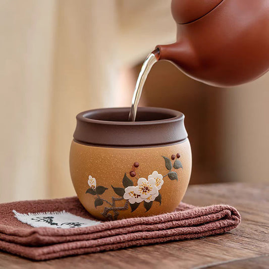 Purple Clay Plum Blossom Gongfu Tea Cup