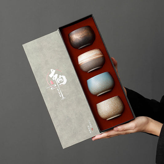 Grober Töpfer-Gongfu-Teetassenset