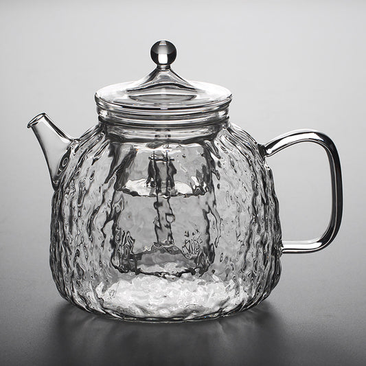 Tree Grain Glass Teapot With Steam Infuser