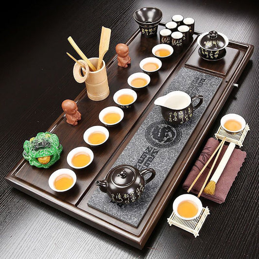 ブラックタン詩詩功夫茶セット