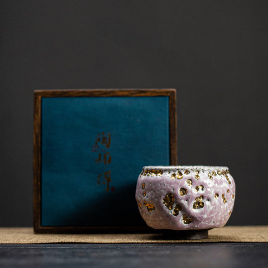 粉釉信乐烧功夫茶杯