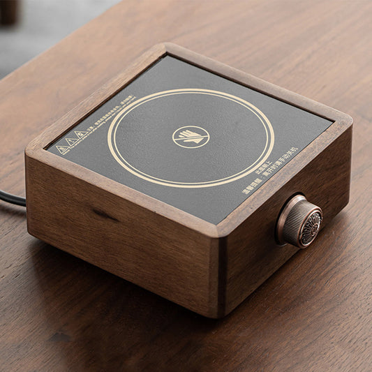 核桃木可调电子茶炉加热器