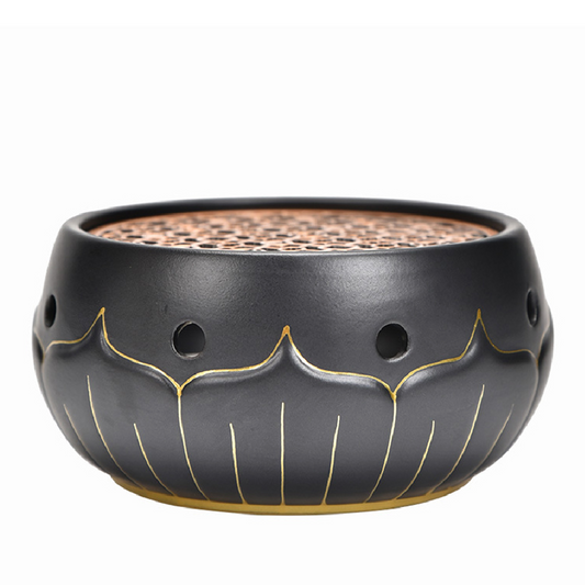 黑陶莲花茶壶保温器