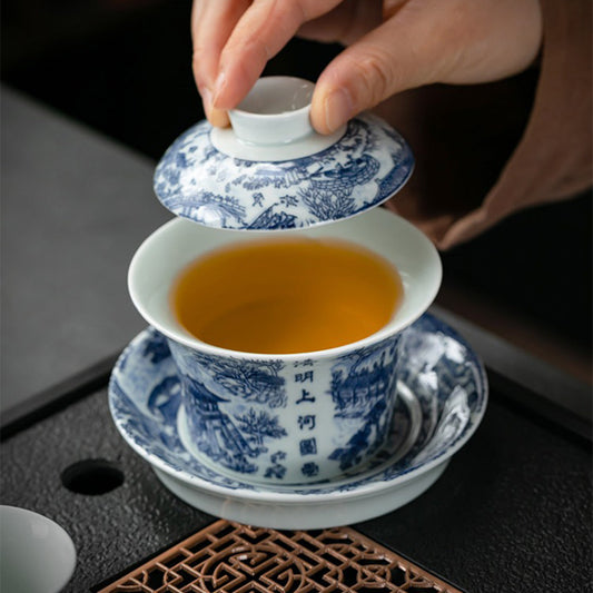 Riverside Scene at Qingming Festival Tea Set