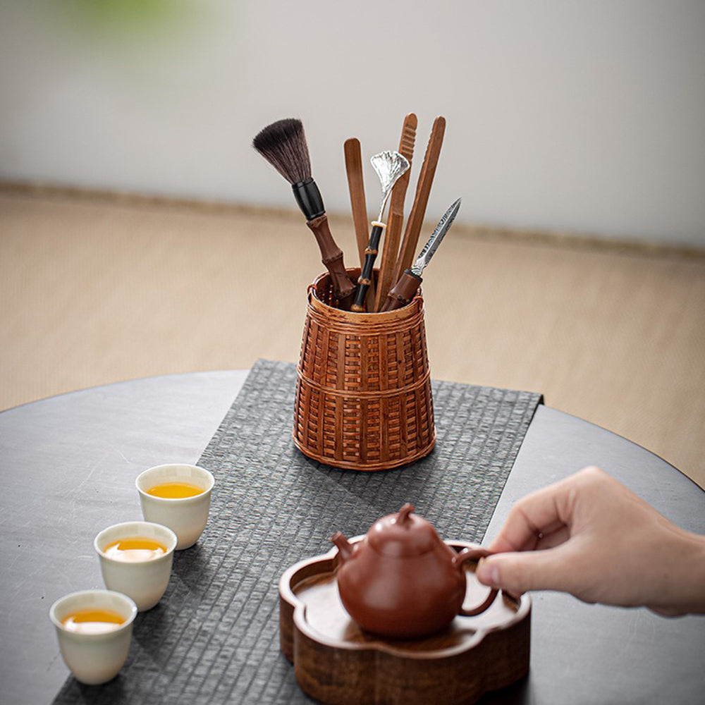 竹製茶道具セット（編み込みホルダー付き） – Jiangnan Sourcing