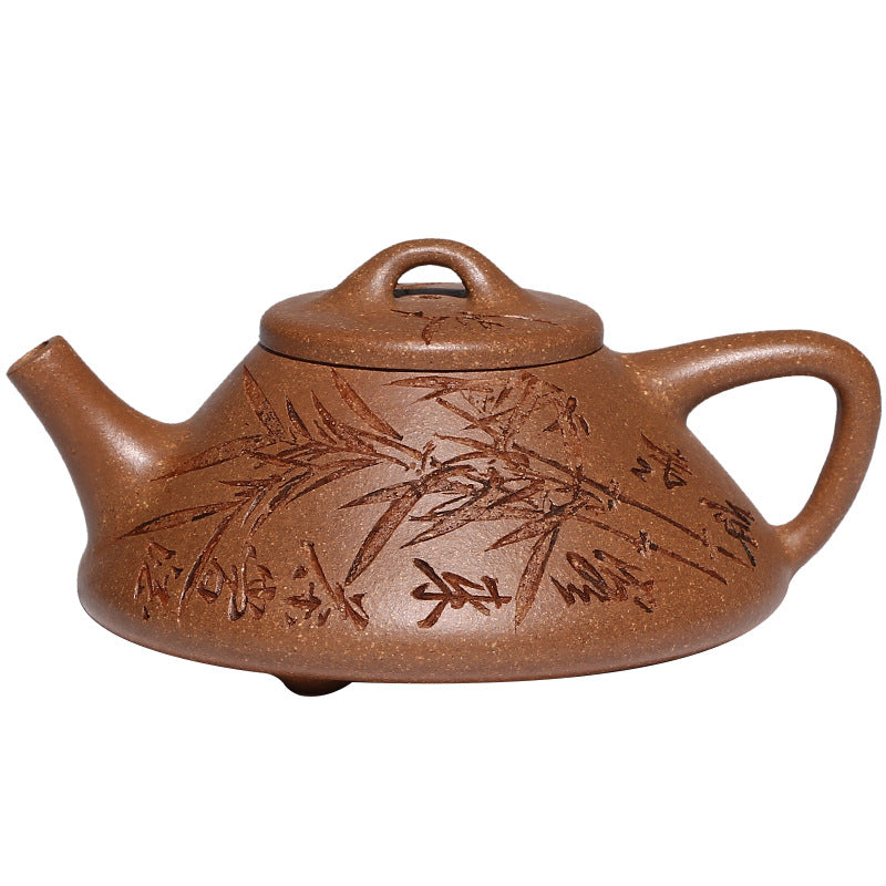 清风竹叶紫叶宜兴紫砂壶| 老段泥| 手工| 165ml – Jiangnan Sourcing
