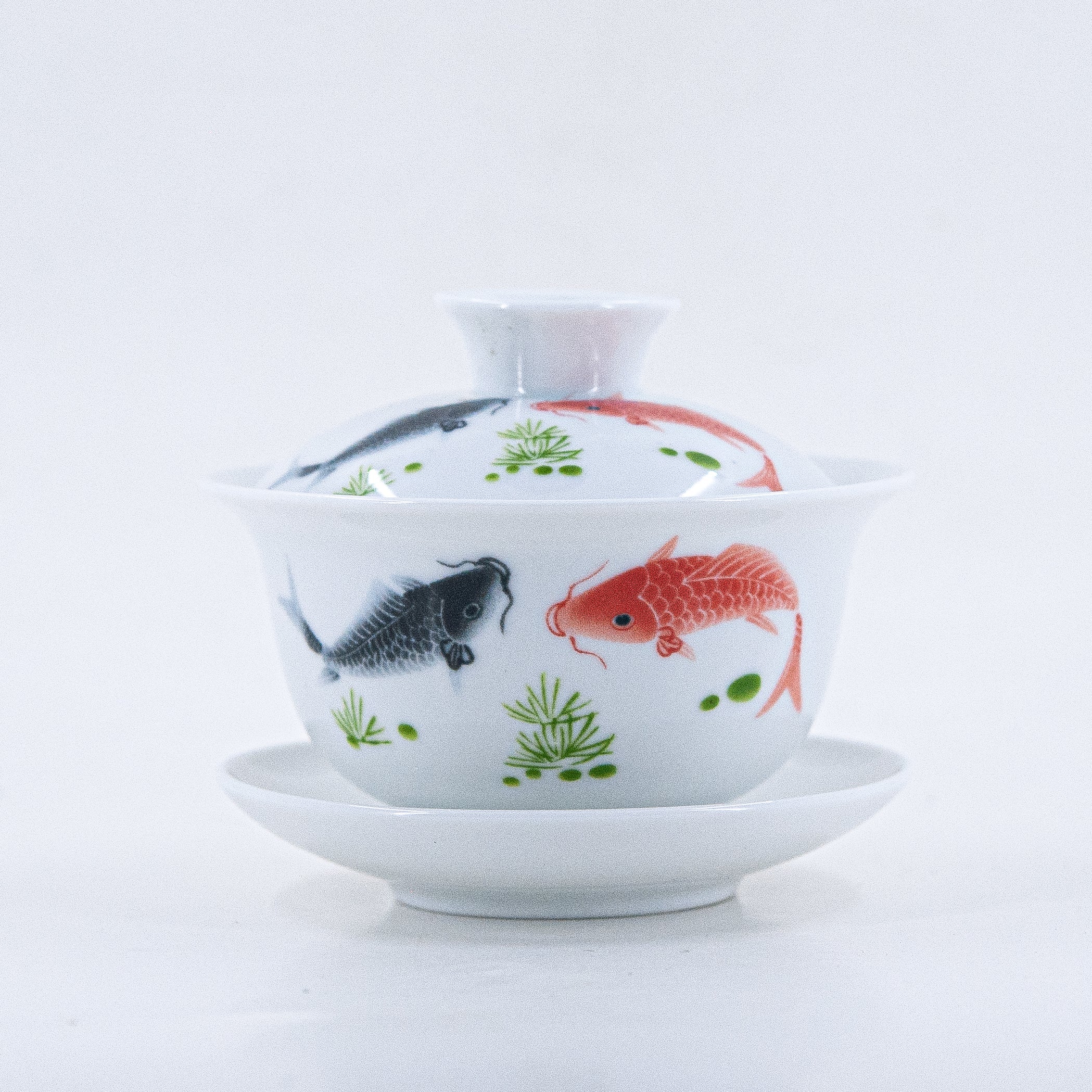 磁器 幸せの魚柄 蓋碗 #4 – Jiangnan Sourcing