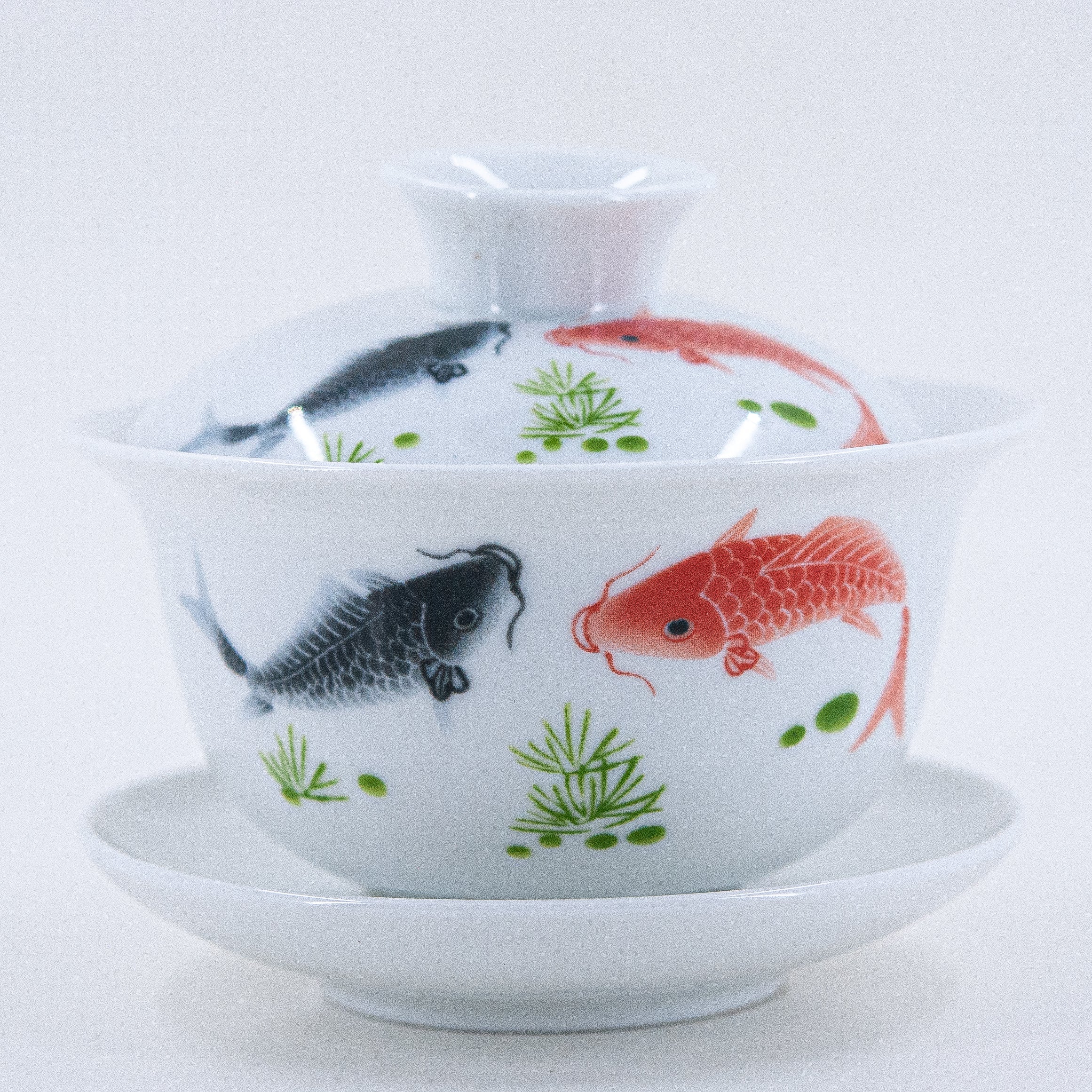 磁器 幸せの魚柄 蓋碗 #4 – Jiangnan Sourcing