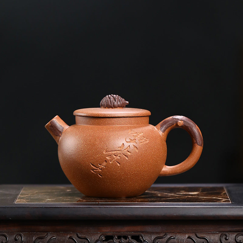 松果七彩段泥宜兴紫砂壶· 沈丹手工制作（160毫升） – Jiangnan Sourcing