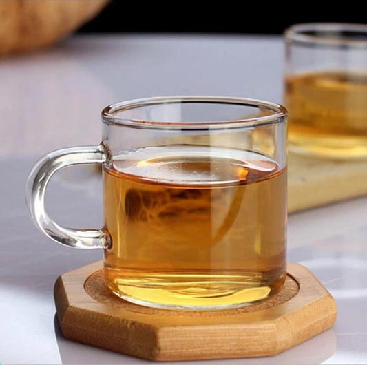Transparent Simple Glass Tea Cup (Set of 6)